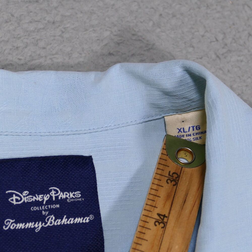 Tommy Bahama Disney Mickey Mouse Silk Camp Shirt Blue Embroidered Mens XL - Picture 4 of 13